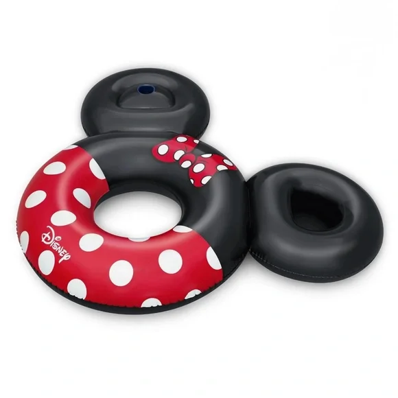 Disney Minnie Mouse Inflatable Swim Tube With Cup Holder & Storage Space - Picture 2 of 7